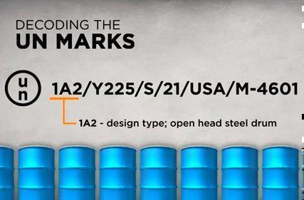 오픈 스틸 드럼을위한 최신 UN 마킹 요구 사항